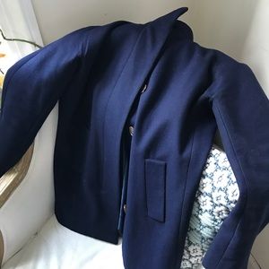 J. Crew Factory Navy Wool Coat
